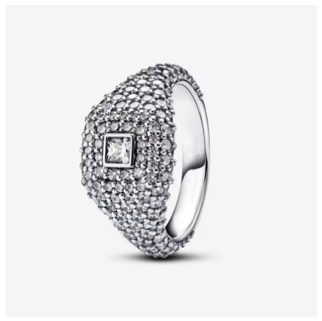 Pavé Square Ring
