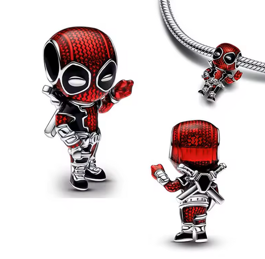 Deadpool Charm - 925 Sterling Silver