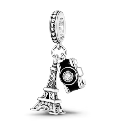 Paris-Themed Charm - 925 Sterling Silver