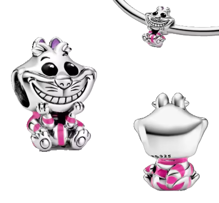 Cheshire Cat Charm - 925 Sterling Silver