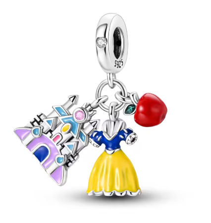 Snow White Themed Charm - 925 Sterling Silver