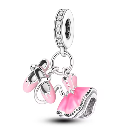 Ballet Charm - 925 Sterling Silver