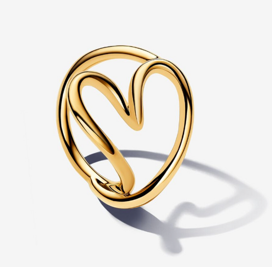 Organically Shapped Heart Ring