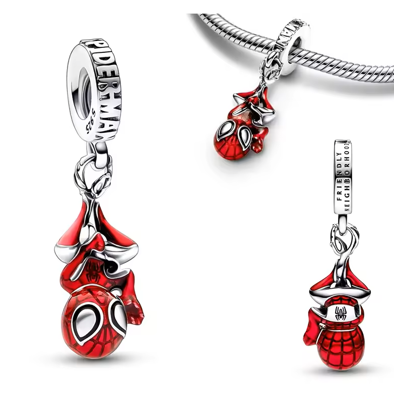 Spider-Man Charm - 925 Sterling Silver