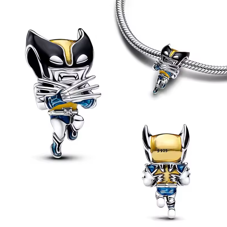 Wolverine Charm - 925 Sterling Silver